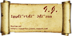 Igyártó Józsa névjegykártya